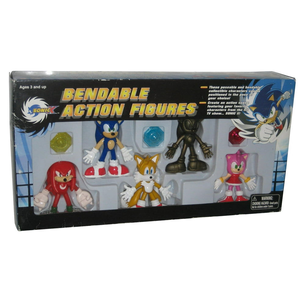 Sonic The Hedgehog X Bendable Toy Island Figure Set w/ Gems Walmart