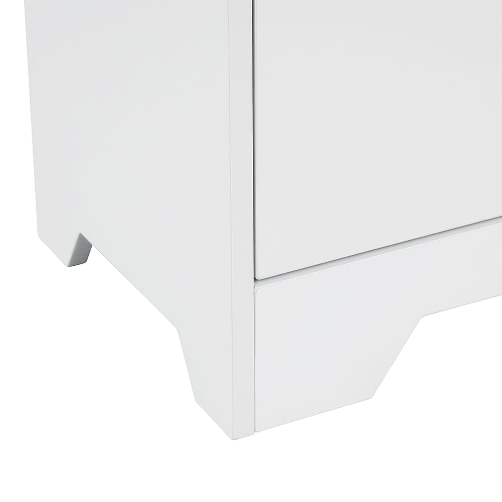Kepooman Bathroom Storage Cabinet, Freestanding Floor Sideboard, Accent Cabinet with Adjustable Shelf, Industrial TV Console for Home Kitchen, White Kepooman Bathroom Storage Cabinet, Freestanding Floor Sideboard, Accent Cabinet with Adjustable Shelf, Industrial TV Console for Home Kitchen, White