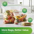 thumbnail image 2 of Baggies Variety Size Pack - 200 Count Variety Pack with 50 Gallon 50 Quart 100 Sandwich – Heavy Duty freezer bags, 2 of 5