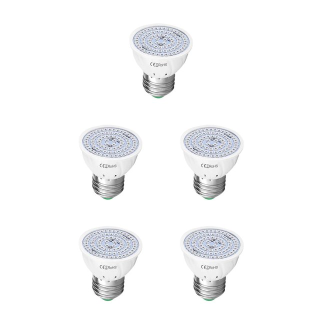 Inteprter Phyto Led B22 Luz de crecimiento hidropónico E27 Bombilla de cultivo Led MR16 Full 220V Lámpara Planta E14 Flor Semillero Fitolamp Type2 NO2