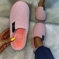 thumbnail image 4 of JeashCHAT Women's Warm Cotton Knit Memory Foam Slippers Soft Plush House Slippers with Anti Slip Sole on, 4 of 5