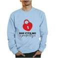 thumbnail image 4 of ZCFZJW Valentines Day Heart Lock and Key Print Long Sleeve Crewneck Sweatshirts for Couples Lightweight Casual Graphic Holiday Tees Shirt Trendy His Her Matching Outfit Clothes Light Blue Men-XXXXL, 4 of 6