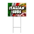 thumbnail image 1 of Italian Subs (18" x 24") Yard Sign, Includes Metal Step Stake, 1 of 6