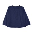 thumbnail image 4 of RUTAYY Women's Knitted Cardigan 3/4 Sleeve Solid Color Lightweight Comfortable Casual Sweater Daily Wear Leisure Stylish Tops, 4 of 5