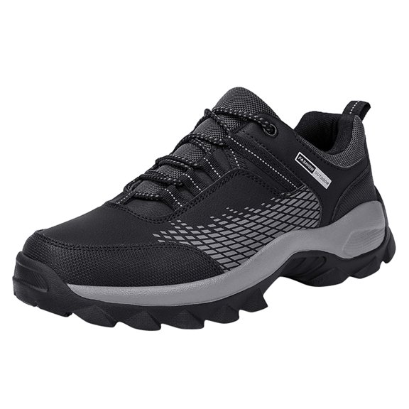 Hiking Shoes Men Outdoor Climbing Sneakers Lightweight Breathable Running Shoes Wate𝗋proof Camping Walking Shoes 𝖫a𝖼e Up Non-S𝗅ip Sport Shoes for Backpacking Travel, T𝗋a𝗂𝗅 Running