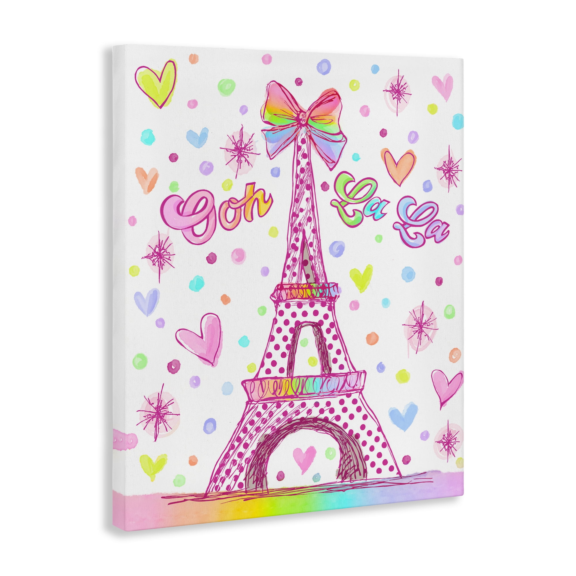 Stupell Industries Bright Pastels Eiffel Tower Canvas Wall Art, design by Jess Stempel
