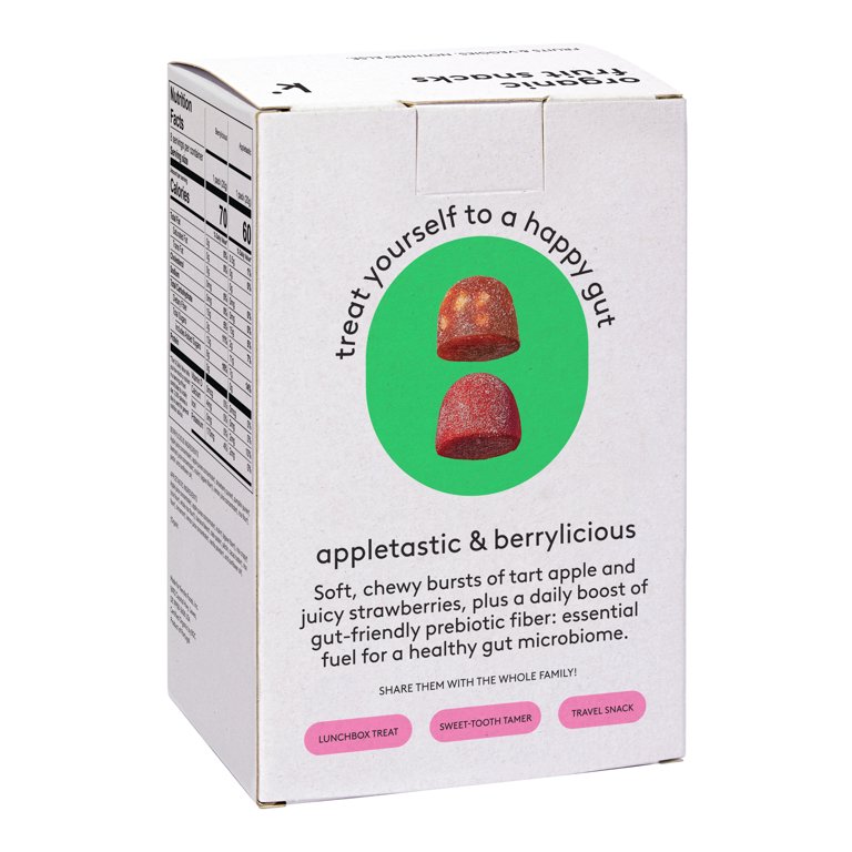 Kencko Organic Vegan Fruit Snacks, Berrylicious & Appletastic