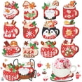 thumbnail image 1 of Set de 12 piezas de arte navideño con diamantes de Drink Coasters Suttmin, 1 of 6