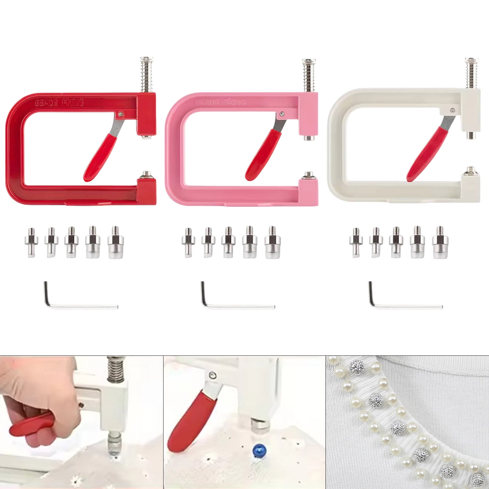 Handheld Automatic Beading Device Efficient Jewelry Crafting Tool Alloy Beading Machine for Jewelry Crafting Enthusiasts