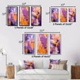 thumbnail image 4 of Designart "Developing Motions Abstract Expression IV" Abstract Painting Framed Wall Art Set Of 3 - Purple Modern Frame Gallery Set For Office Decor, 4 of 6