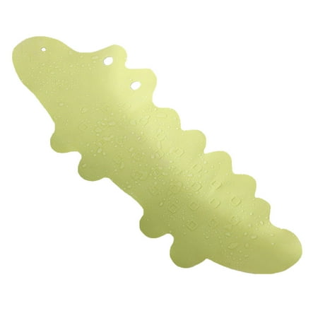 Yesbay Cartoon Crocodile Bath Shower Mat Suction Cup Non-Slip Tub Pad Green