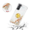 thumbnail image 5 of Funda para Samsung Galaxy S21 5G con Brillo Líquido Flotante, Purpurina, Parachoques y Anillo Giratorio Soporte, 5 of 5