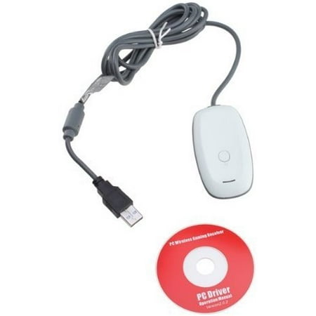 White Wireless Gaming Receiver For Microsoft XBOX (Best Gaming Steering Wheel Xbox 360)