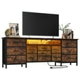 thumbnail image 1 of GloryStar 70-Inch Media Console, TV Stand with Drawers, Integrated Outlet, and LED Lighting for 65–80 Inch Televisions, 1 of 8