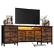 thumbnail image 1 of Yeshouse Mueble para TV de 70 pulgadas con cajones y tomacorriente, centro de entretenimiento largo para TV de 65, 75 y 80 pulgadas, consola multimedia de tela con luz LED, 1 of 8