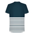 thumbnail image 5 of Big & Tall T-Shirts for Men M-5X Plus Size Short Sleeve Crewneck Tees Tops Mens Casual Stripe Printed Pullover Drop Shoulder Tshirts Shirts, 5 of 5