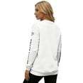 thumbnail image 3 of AHMOMEI 250 Anniversary USA Shirt Women's 1776-2026 USA 250th Anniversary Long Sleeve Waffle Knit Patriotic Oversized Sweatshirt for Women, 3 of 4