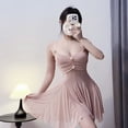 thumbnail image 3 of Lencería sexy de malla de sueño nocturno, pijama sexy para mujer, perspectiva de puro deseo, tentación, traje de camisón sexy con tirantes, 3 of 4