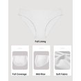 thumbnail image 3 of Braguitas de bikini Zmart, cobertura total, talle medio, blancas para mujer, 3 of 6