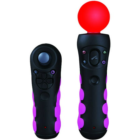 Protective Grips for PlayStation Move Controllers - Black and Pink