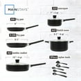 thumbnail image 3 of (25 pack) Mainstays 13 Piece Nonstick Aluminum Alloy, Pots and pans Cookware Set, Black, 3 of 9