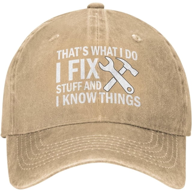 I Fix Stuff and I Know Things Hat for Men - Cool Stuff Hat