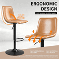 thumbnail image 3 of Waleaf Swivel Counter Height Bar Stools with Back Set of 2,Adjustable Dining Barstools with Footrest, 3 of 10