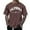Brown, variant on Mens Short Sleeve Crew Neck Tee Shirt LA Letter Print Breathable Casual Urban West Coast Style T-Shirts