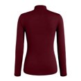 thumbnail image 5 of qucoqpe Womens Mock Turtleneck Pullover Velvet Tops Fall Winter Fashion Outfits Lightweight Stretch Long Sleeve Base Layer Shirts Basic Tunic Blouse, 5 of 6