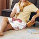 thumbnail image 5 of Balery Sloth with Donuts1 Pantalones cortos de pijama de punto de algodón para hombre con cinturilla y bolsillos-Medium, 5 of 6