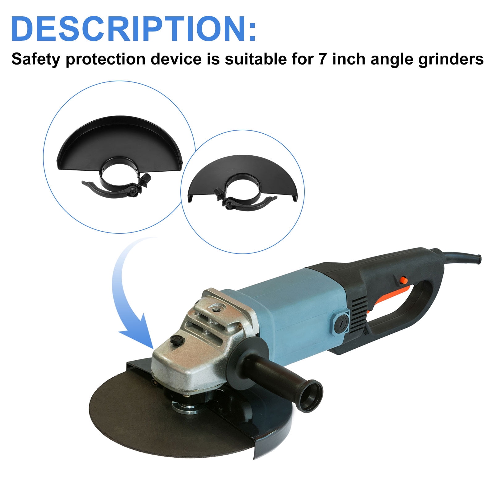 Uxcell 2pcs Grinder Guard 7" 200mm Dia Metal Adjustable Angle Grinder Protector Cover