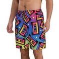 thumbnail image 2 of Saiise Vintage Audio Cassettes Print Men's Swim Trunks Hawaiian Bathing Suit Swimsuits Beach Shorts with Pockets-Large, 2 of 6
