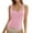Pink, variant on Ladies Fashion Casual Solid Color Square Collar Vest - 95% Polyester Blend - Easy Fit with Slight Shaping - S-XL