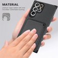 thumbnail image 3 of 2 In 1 Carbon Fiber Magsafe Magnetic Wallet Case Compatible Samsung Galaxy S23 Ultra/s23 Plus/s23, 3 of 4