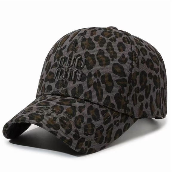 Vintage Leopard Print Baseball Cap, Versatile Sun Hat for Spring and Autumn, Fashionable Duckbill Cap