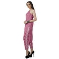 thumbnail image 3 of Moomaya Womens Printed One Shoulder Double Bell Sleeve Kurti Pant Set Ethnic Clothing Sets For Women, 3 of 7