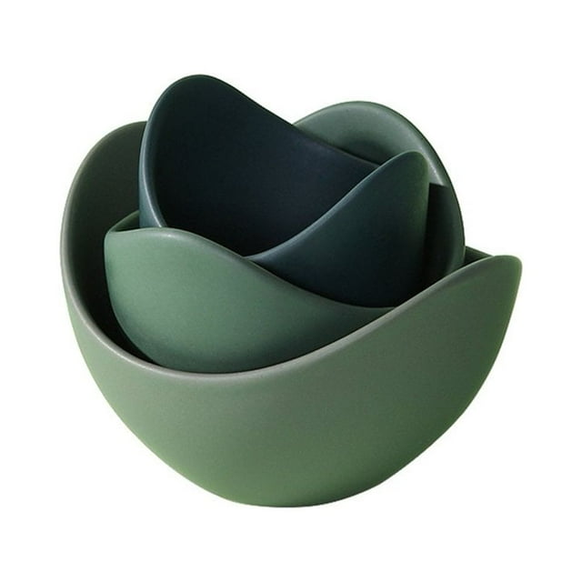 Fruit Bowl 1 Set Storing Floral Design Useful Lotus Shape Dinner Dish Snack Organizer Tray
