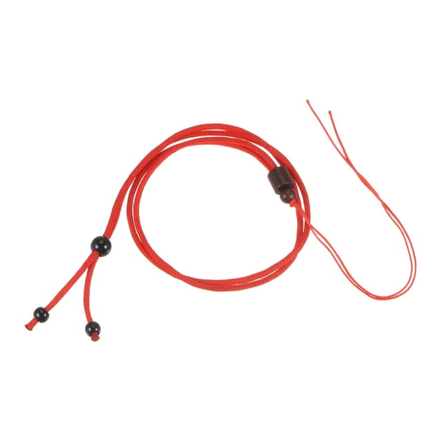 Unique Bargains Jade Ropes Nylon Cord Necklace Holder Strings Emerald Rope, Red 5 Pack