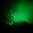 thumbnail image 3 of Alpine Corporation 39"H Indoor/Outdoor Metallic Foil Tree Stake Holiday Decoration with Green LED Lights, 3 of 13