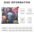 thumbnail image 5 of JEUXUS  Colorful Jellyfish Pillow Covers , Fall Pillow Cover Cushion Case for Bed Couch Sofa Holiday Farmhouse Decorative, Square,, 5 of 5