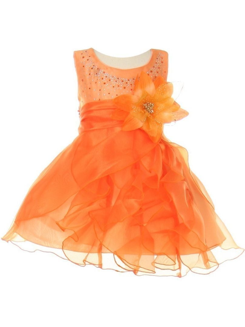walmart orange dress