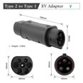 thumbnail image 5 of SAE Adaptor IEC 62196 2 to J1772 Type 1 Electric Cars Charging EV Vehicle Charger One Side Connector Charing Station 32A, 5 of 5
