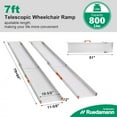 thumbnail image 5 of Ruedamann 7' Aluminum Wheelchair Ramp Wider Design, Perfect for Manual Wheelchairs,Heavy Scooters and Electric Wheelchairs (MR107W-7), 5 of 9
