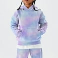 thumbnail image 5 of Mercatoo Kids Girls Tie Dye Hooded Sweatshirt Front Pocket Pullover Long Sleeve Tops Comfy Soft Outwear for Junior Girls, 5 of 7