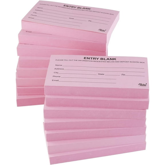 1500 Entry Sheets Ticket Raffle Perfect Use for raffles, Lead Generation, Collecting Business Cards, Voting, contests, suggestions,Raffles, Ballots, Giveaways, Leads, Drawings Light Pink