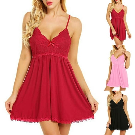

Womens Plus Size Clearance Women Pajamas Sexy Plus Lace Suspenders Suit Pants Two-Piece Sexy Underwear
