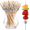 Silver, variant on 200PCS Natural Wooden Cocktail Picks with Ball, 4.7 Inch Decorative Toothpicks, Fancy Skewers for Drinks, Party Gold