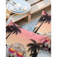 thumbnail image 2 of Pack of 2 Outdoor Pillow Covers, Summer Palm tree Sunset Cool Leopard with Sunglasses Waterproof Square Throw Pillowcase Cushion Decorative Pillow Covers for Couch Patio Tent, 18x18 in, 2 of 6