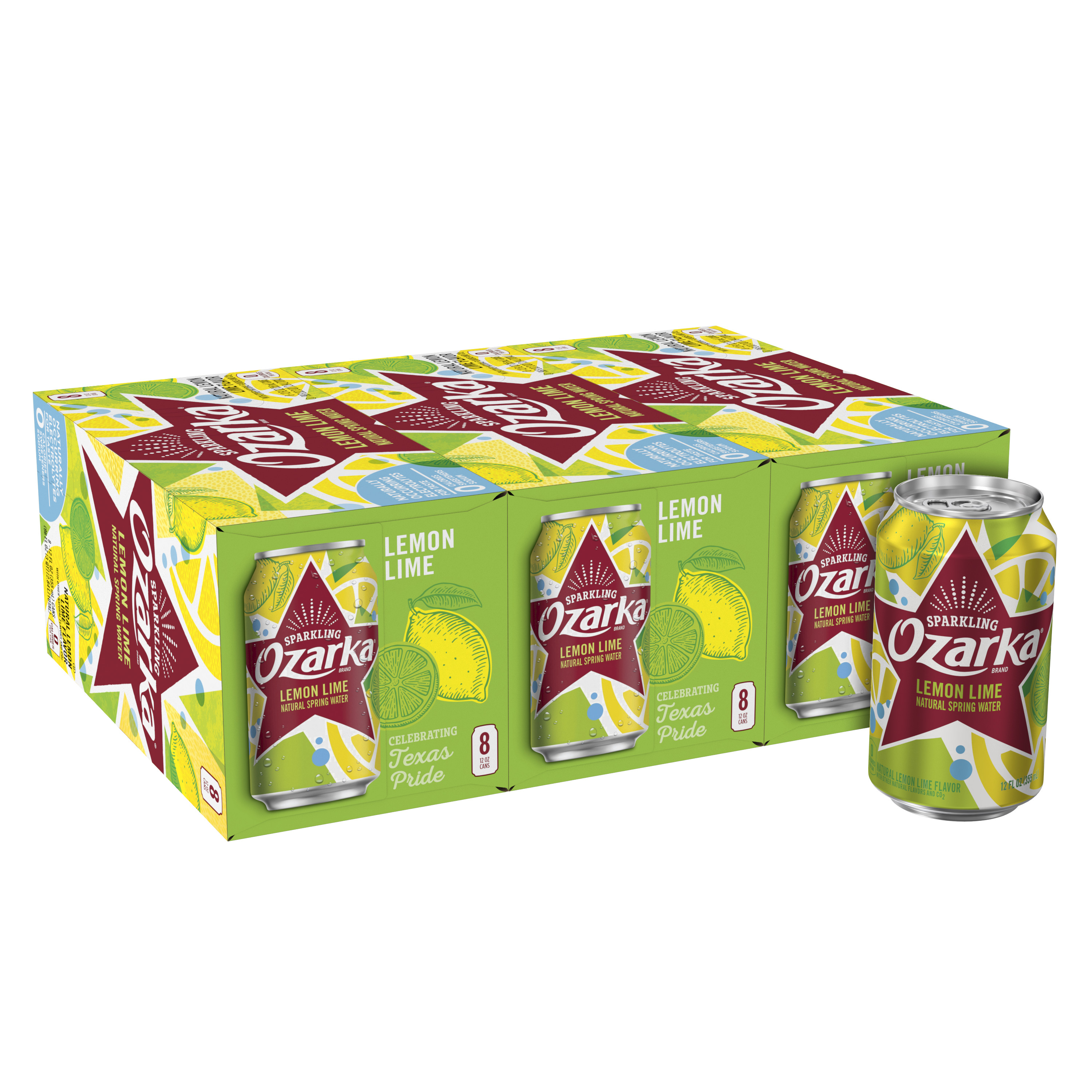 Ozarka Sparkling Water, Lemon Lime, 12 oz. Cans (24 Count) Walmart