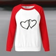 thumbnail image 4 of Haivin Valentine's Day Women's Funny Love Heart Graphic Shirt - Casual Long Sleeve Pullover Top, 4 of 5
